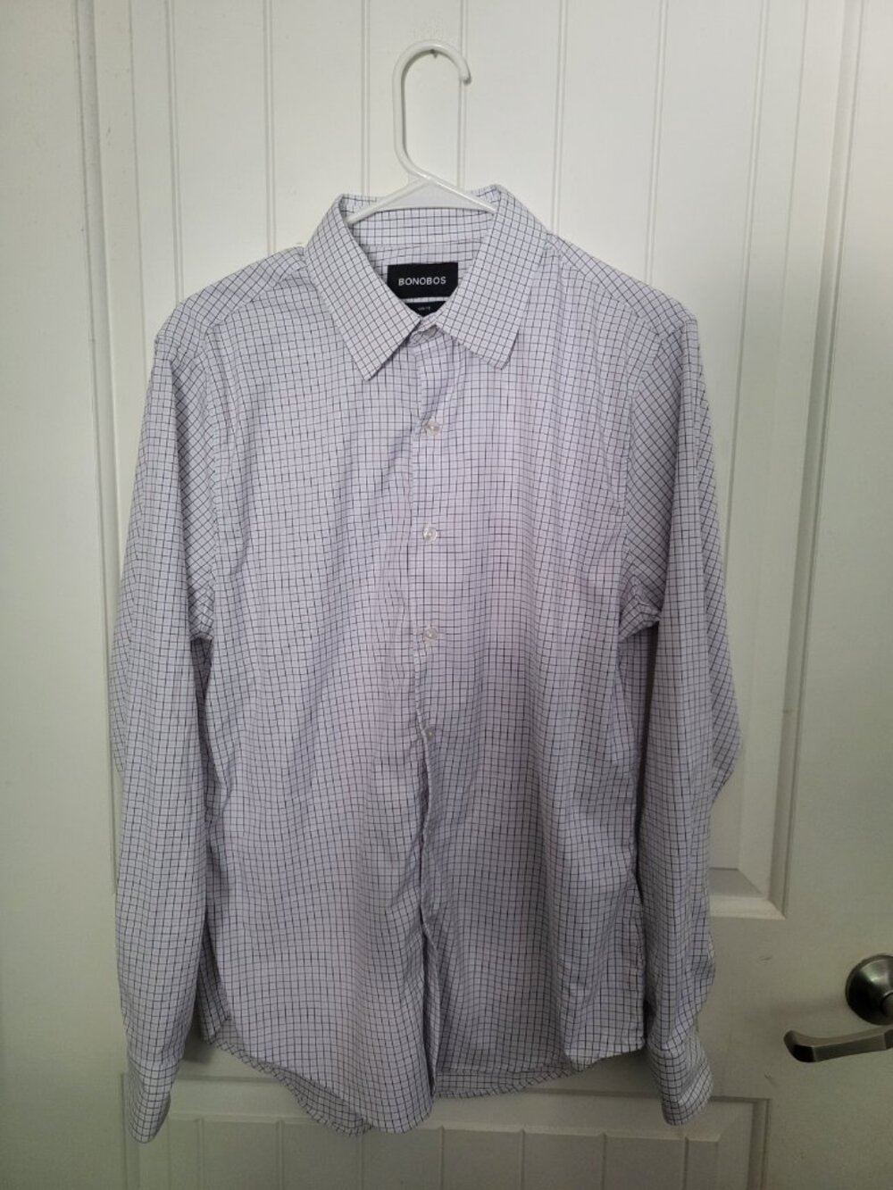 Bonobos Mens Medium Slim Fit Stretch Check Shirt